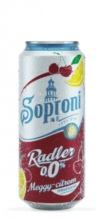 Soproni Meggy - Radler - ung. Bierspezialität mit Sauerkirschen - ohne Alkohol
