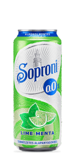 Soproni - ung. Bierspezialität mit Lime und Menta - Alokoholfrei