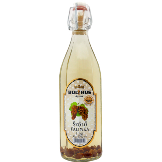 Bolyhos Weintraubenbrand 1 l 50% (V/V) in einer Bügelflasche
