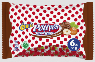 Pöttyös Túró Rudi * 6x51 g mit Haselnusscremefüllung