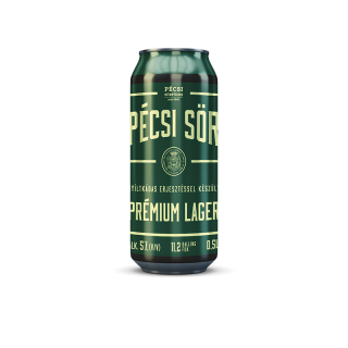Pécsi Premium Lager ungarisches Bier - 0,5 Liter