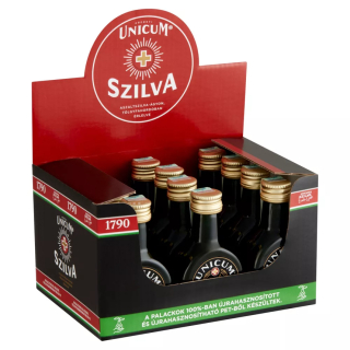 12 x Zwack Unicum Pflaume - Original aus Ungarn - Unicum szilva - 0,04 Liter - MINI