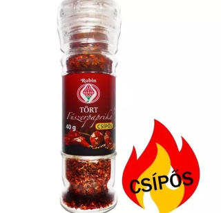 Rubin grob bemalener Paprika - scharf - 40g mit Mahlkopfes