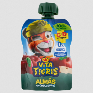Sió VitaTigris Obstpüre - Apfel - 100% Frucht mit Vitamine C+D 90g