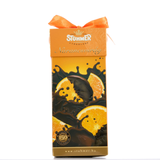 Zartbitterschokolade mit kandierten Orangen & Rotwein-Crème - 200g