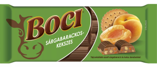 Boci - ungarische Milchschokolade - 90g -Aprikose/Kekse